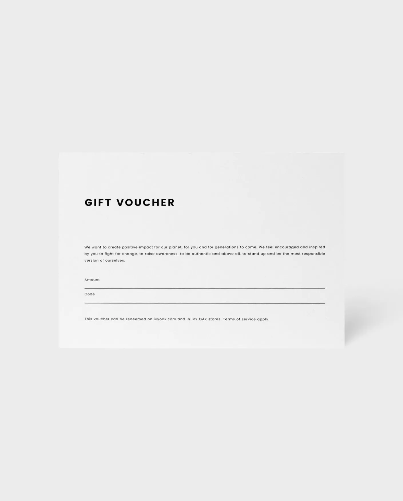 Vouchers|IVY OAK Digital Gift Voucher